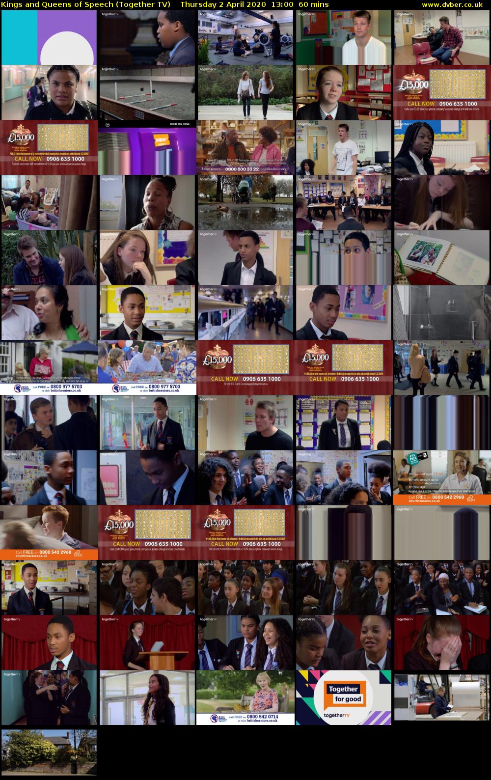 Kings and Queens of Speech (Together TV) Thursday 2 April 2020 13:00 - 14:00