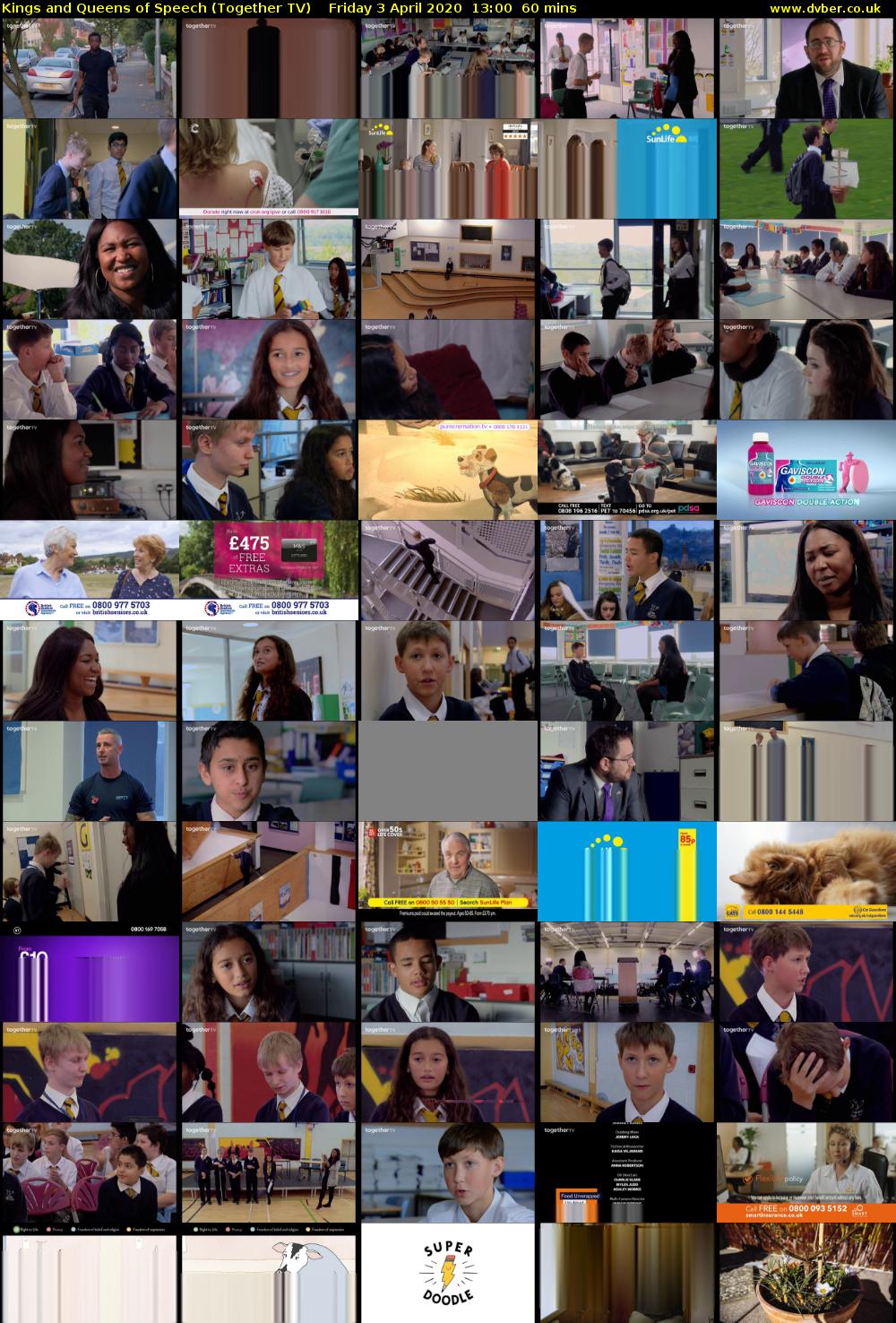 Kings and Queens of Speech (Together TV) Friday 3 April 2020 13:00 - 14:00