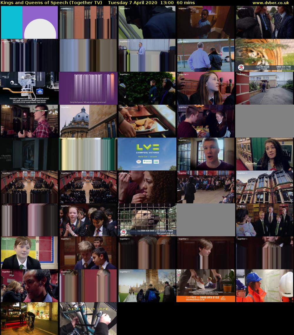 Kings and Queens of Speech (Together TV) Tuesday 7 April 2020 13:00 - 14:00
