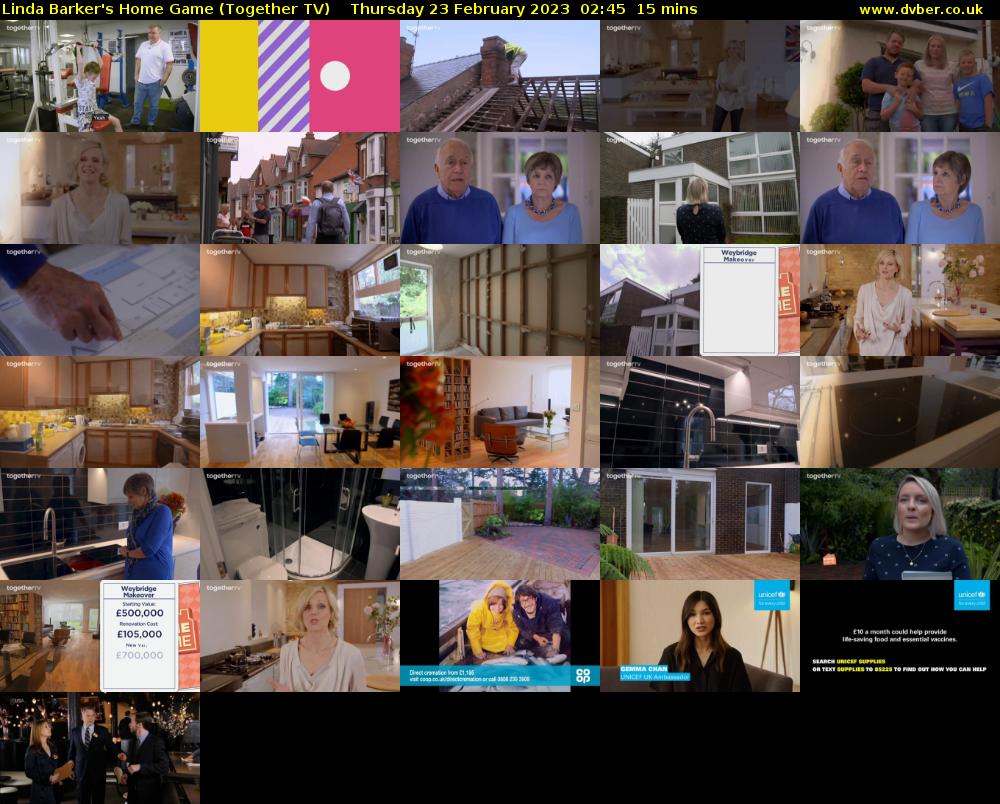 Linda Barker's Home Game (Together TV) Thursday 23 February 2023 02:45 - 03:00