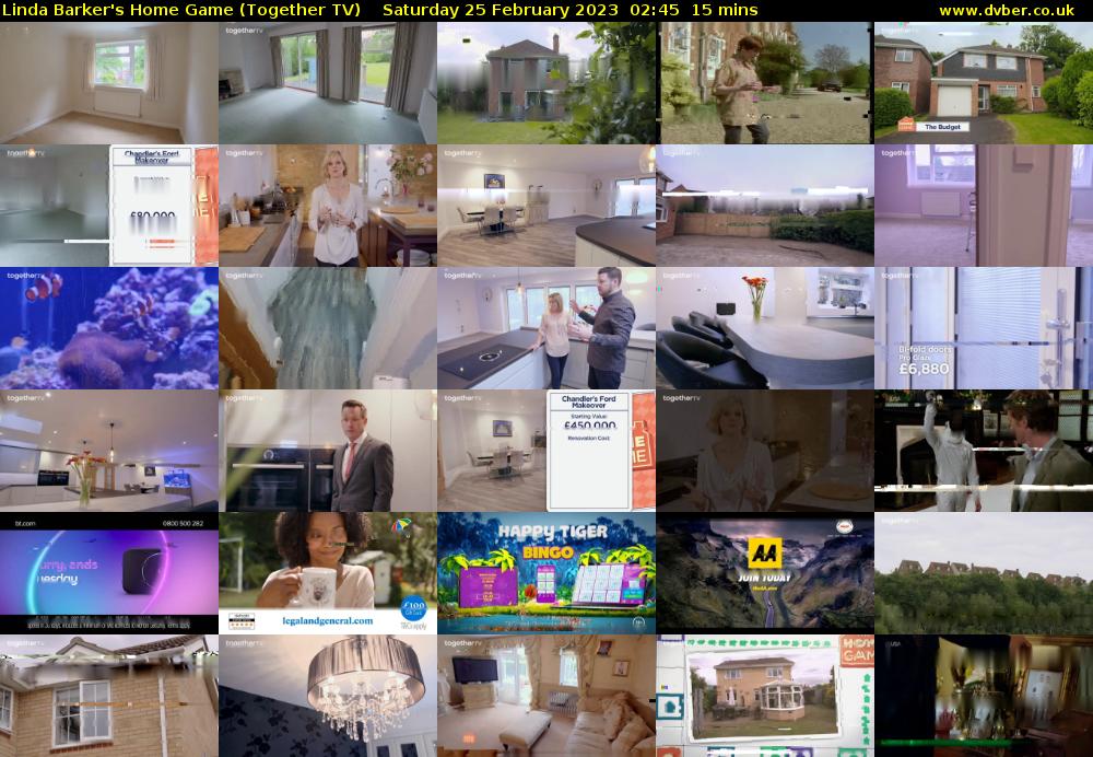Linda Barker's Home Game (Together TV) Saturday 25 February 2023 02:45 - 03:00