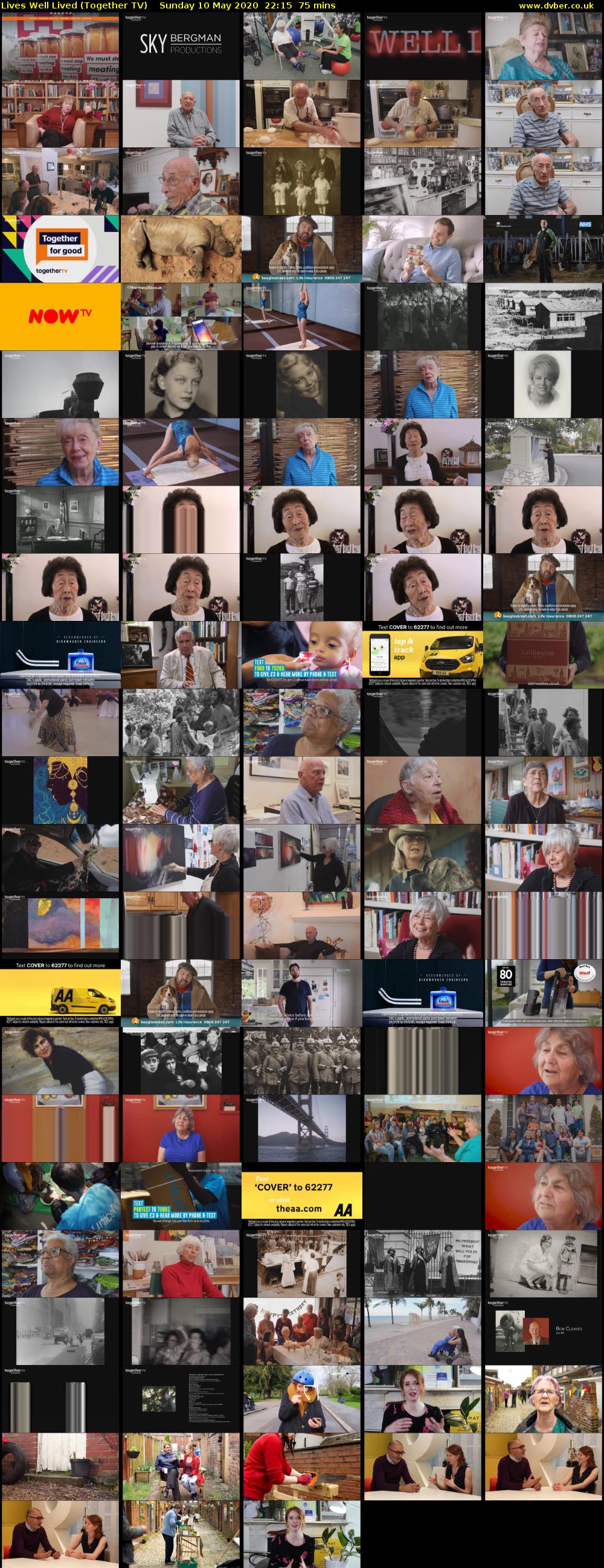 Lives Well Lived (Together TV) Sunday 10 May 2020 22:15 - 23:30