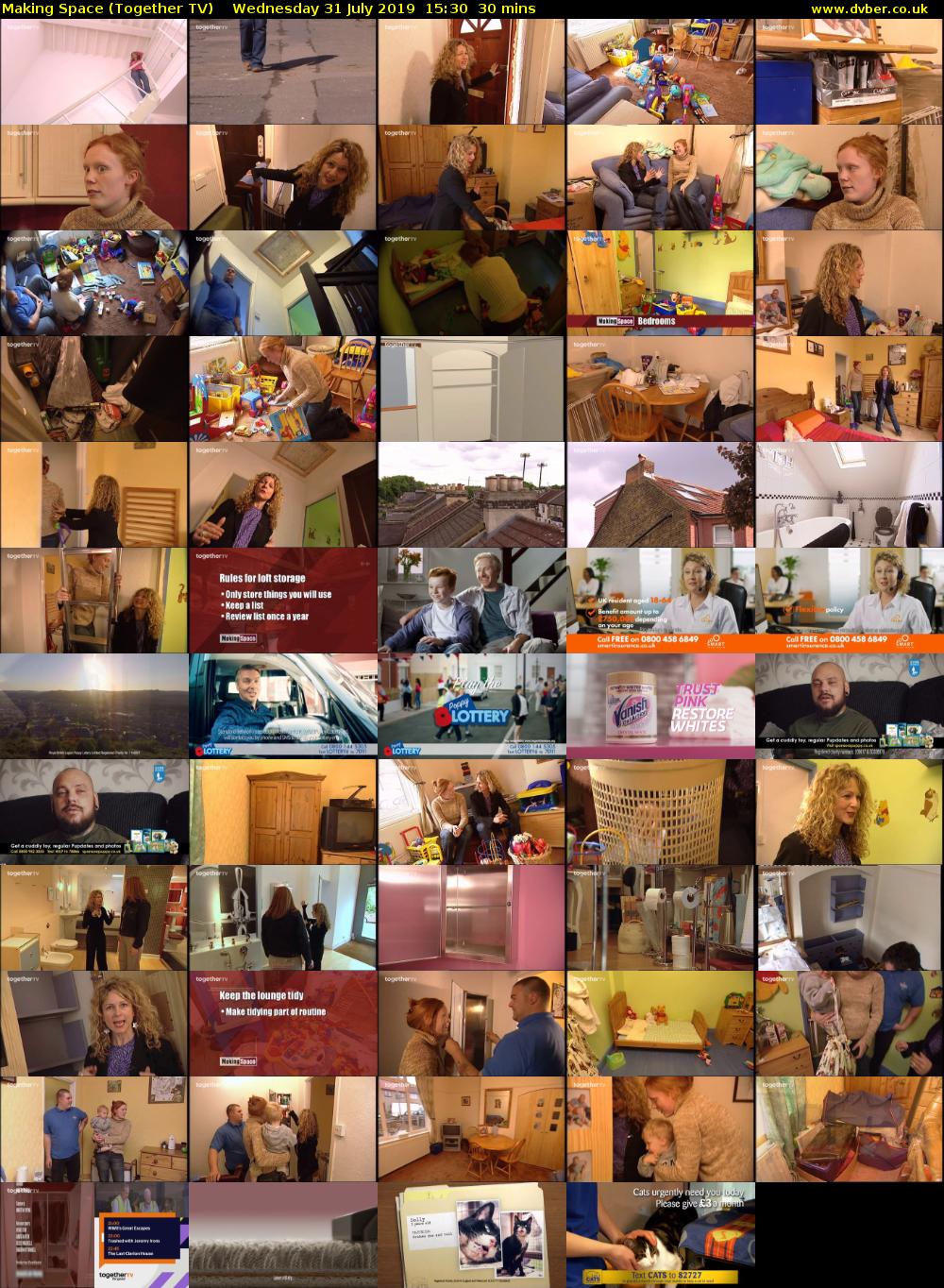 Making Space (Together TV) Wednesday 31 July 2019 15:30 - 16:00