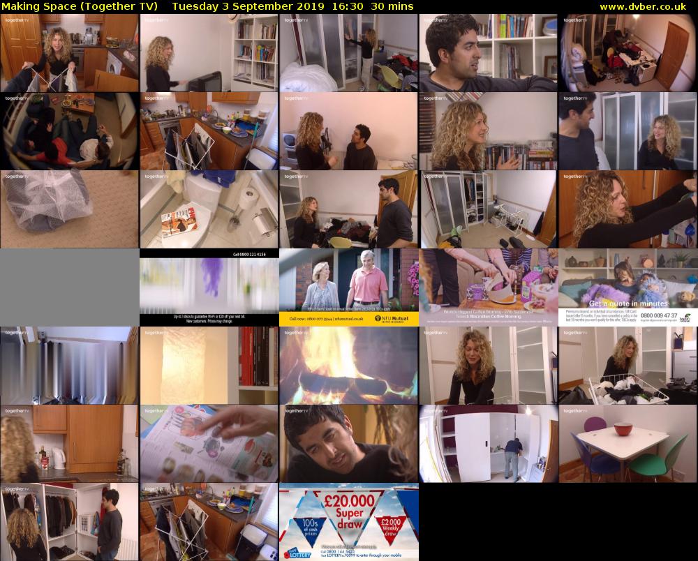 Making Space (Together TV) Tuesday 3 September 2019 16:30 - 17:00