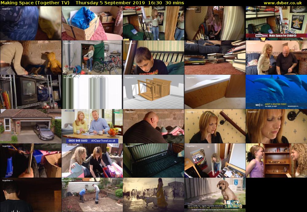 Making Space (Together TV) Thursday 5 September 2019 16:30 - 17:00