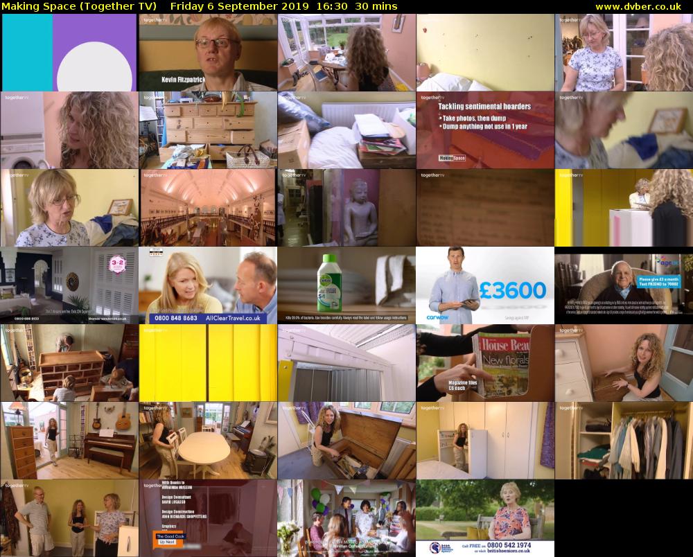 Making Space (Together TV) Friday 6 September 2019 16:30 - 17:00