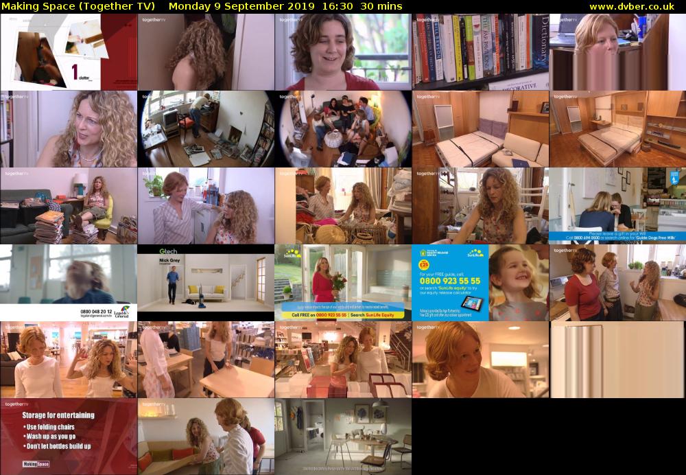 Making Space (Together TV) Monday 9 September 2019 16:30 - 17:00