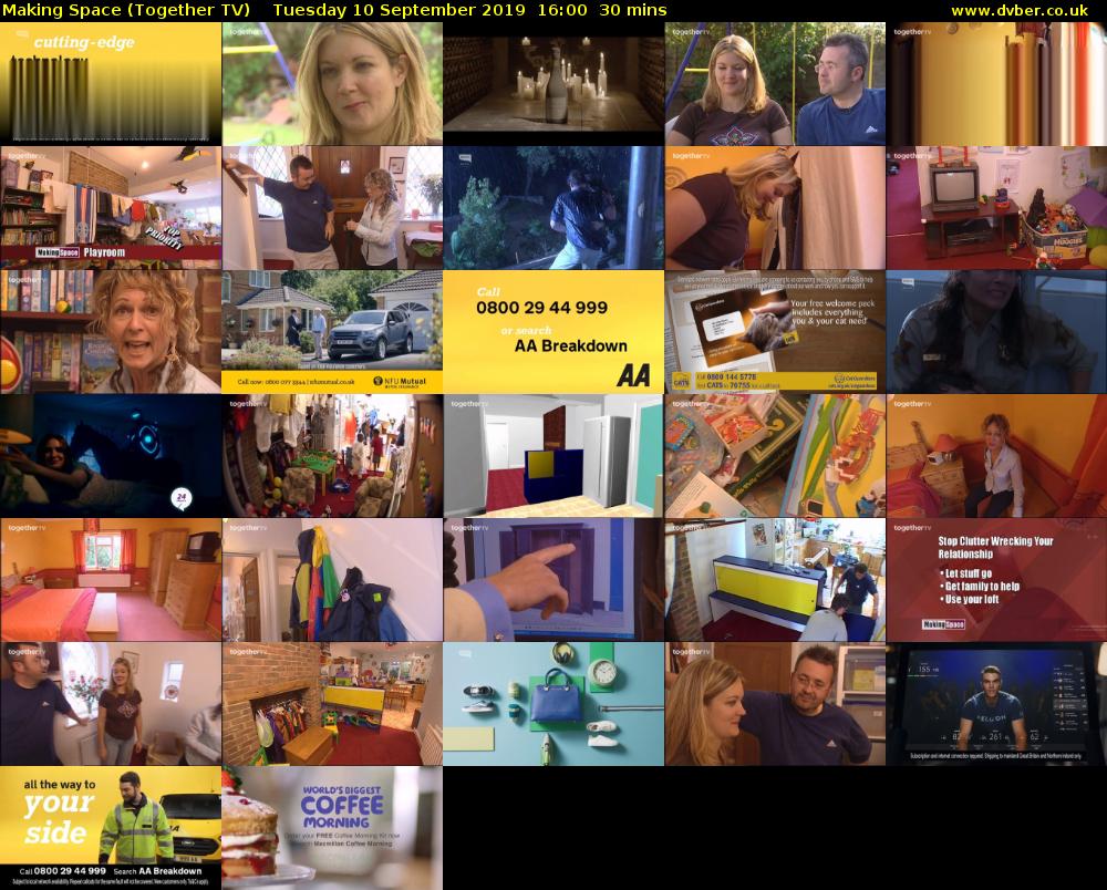 Making Space (Together TV) Tuesday 10 September 2019 16:00 - 16:30