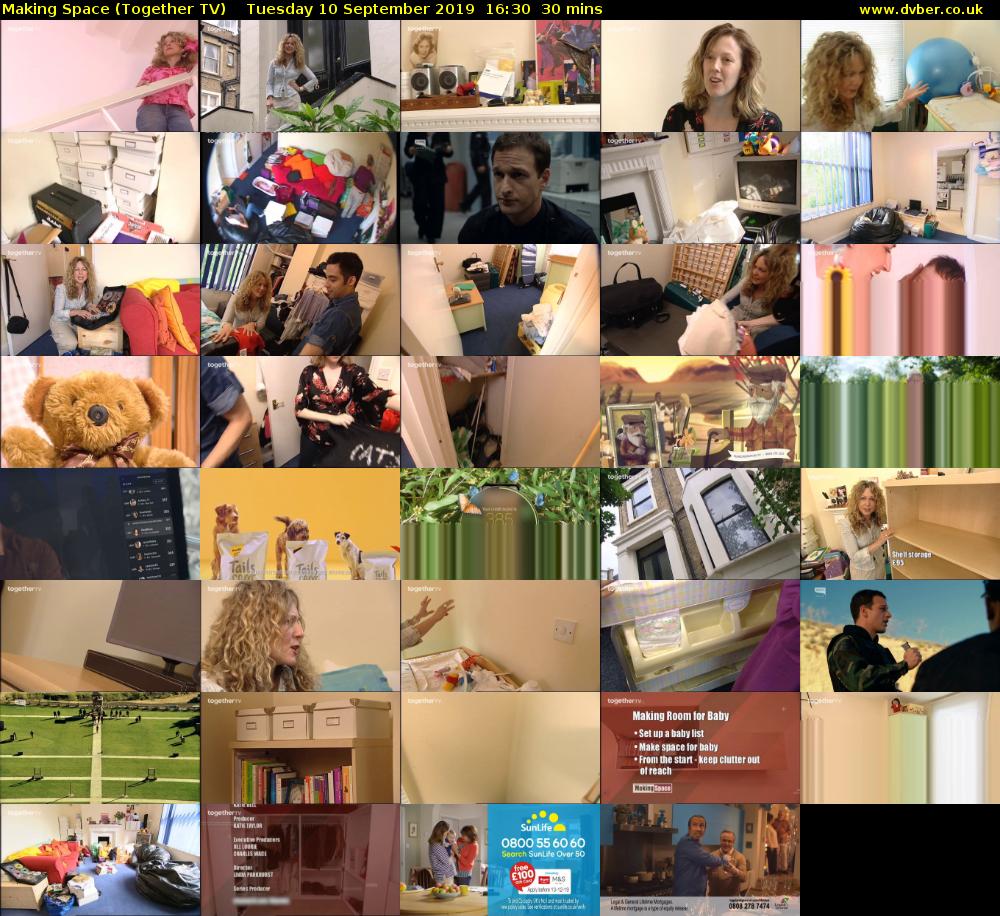 Making Space (Together TV) Tuesday 10 September 2019 16:30 - 17:00