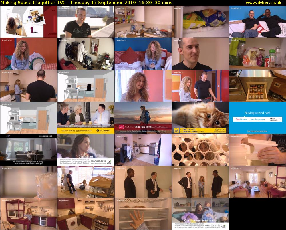 Making Space (Together TV) Tuesday 17 September 2019 16:30 - 17:00
