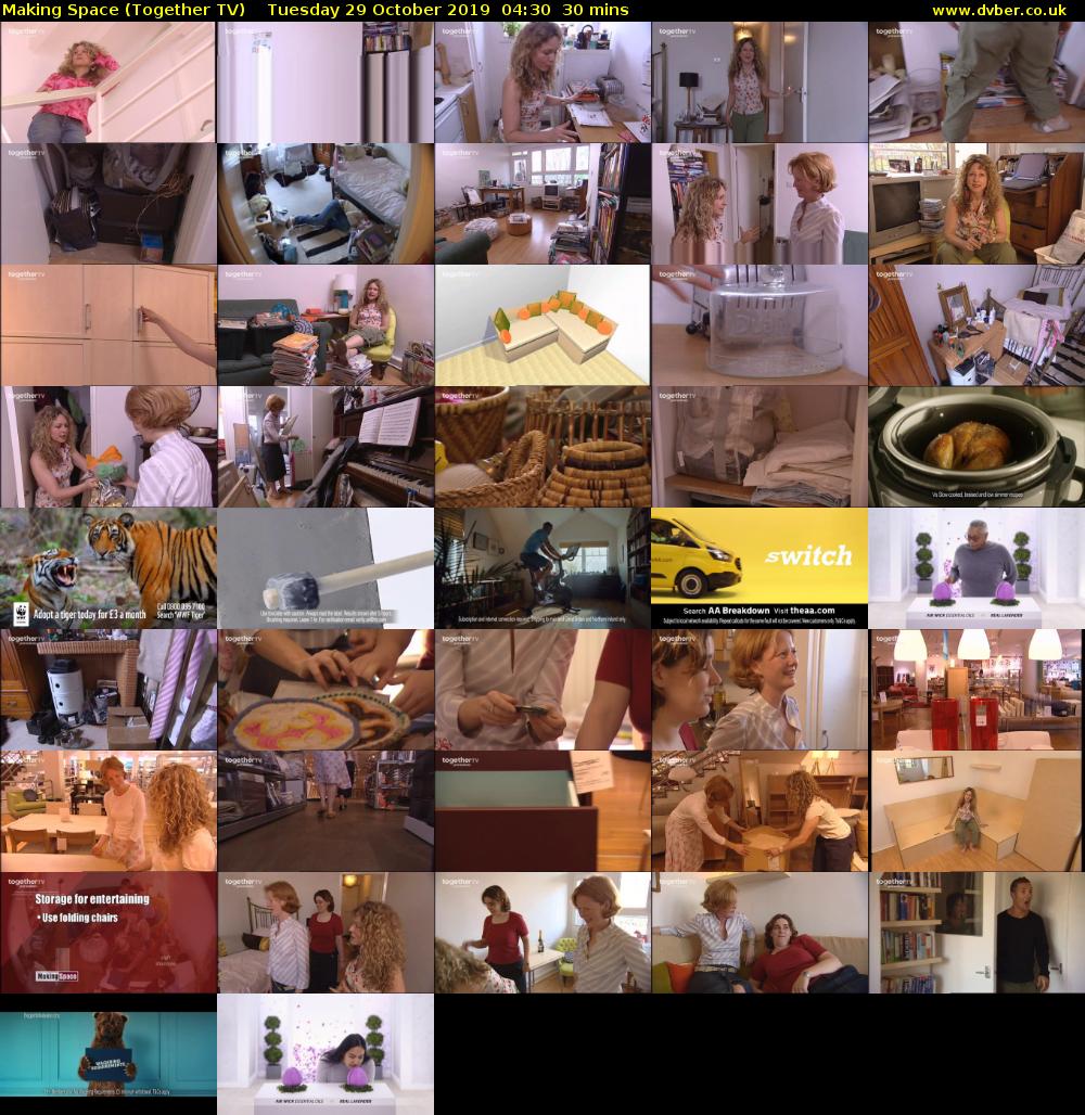 Making Space (Together TV) Tuesday 29 October 2019 04:30 - 05:00