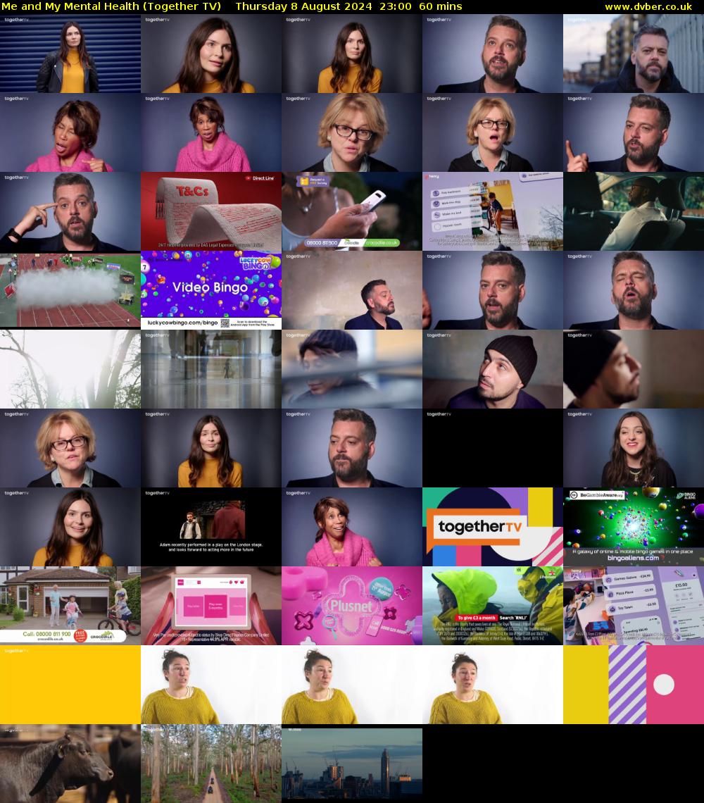 Me and My Mental Health (Together TV) Thursday 8 August 2024 23:00 - 00:00