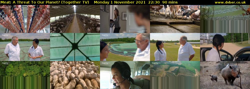 Meat: A Threat To Our Planet? (Together TV) Monday 1 November 2021 22:30 - 00:00