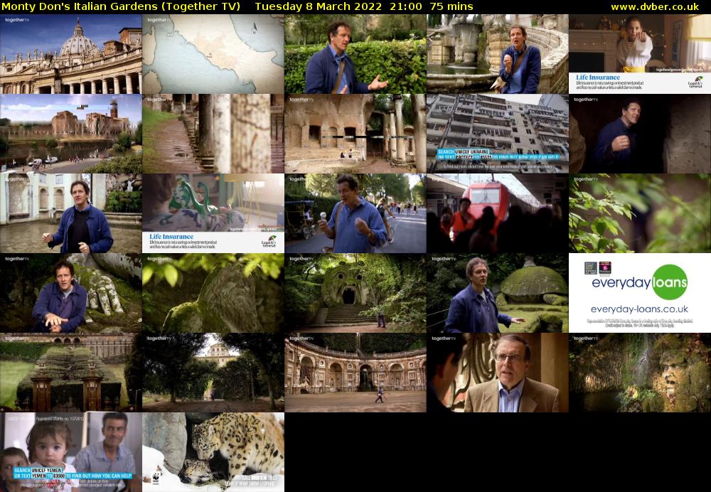 Monty Don's Italian Gardens (Together TV) Tuesday 8 March 2022 21:00 - 22:15