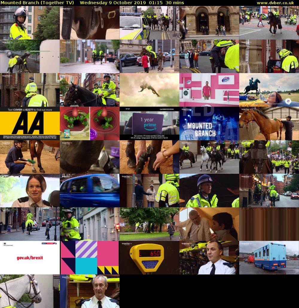 Mounted Branch (Together TV) Wednesday 9 October 2019 01:15 - 01:45