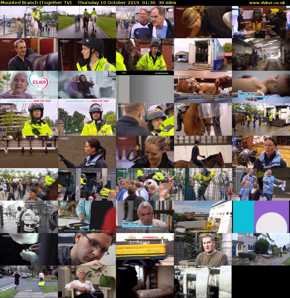 Mounted Branch (Together TV) Thursday 10 October 2019 01:30 - 02:00
