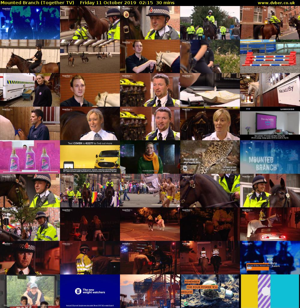 Mounted Branch (Together TV) Friday 11 October 2019 02:15 - 02:45