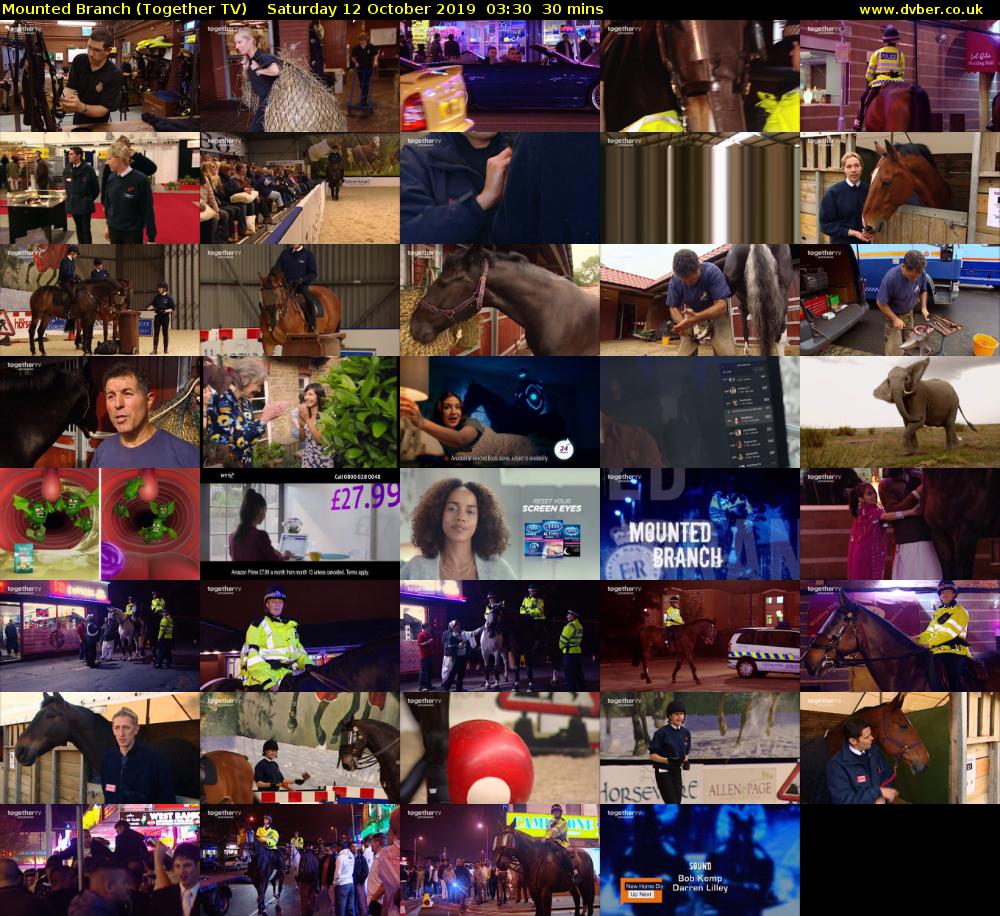 Mounted Branch (Together TV) Saturday 12 October 2019 03:30 - 04:00