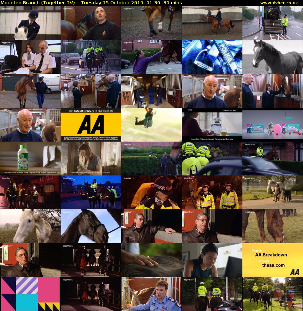 Mounted Branch (Together TV) Tuesday 15 October 2019 01:30 - 02:00