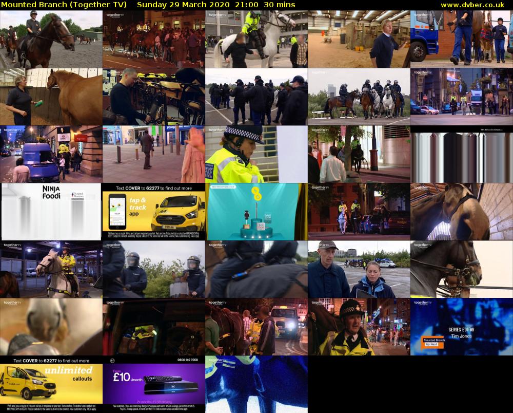 Mounted Branch (Together TV) Sunday 29 March 2020 21:00 - 21:30