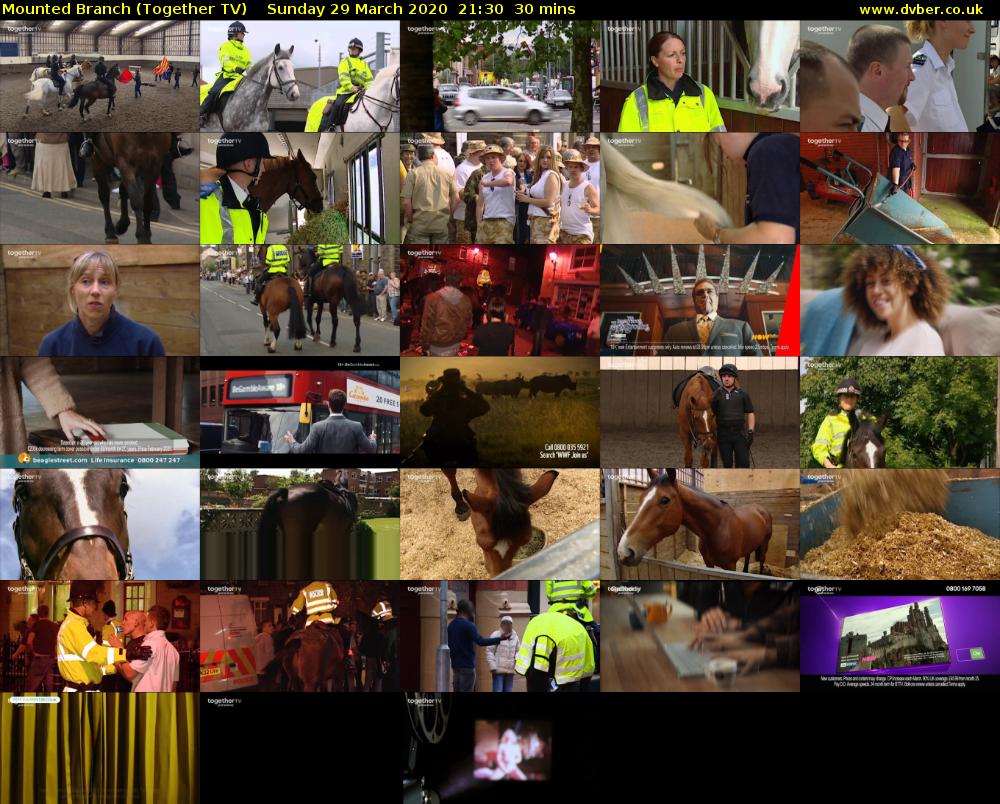 Mounted Branch (Together TV) Sunday 29 March 2020 21:30 - 22:00