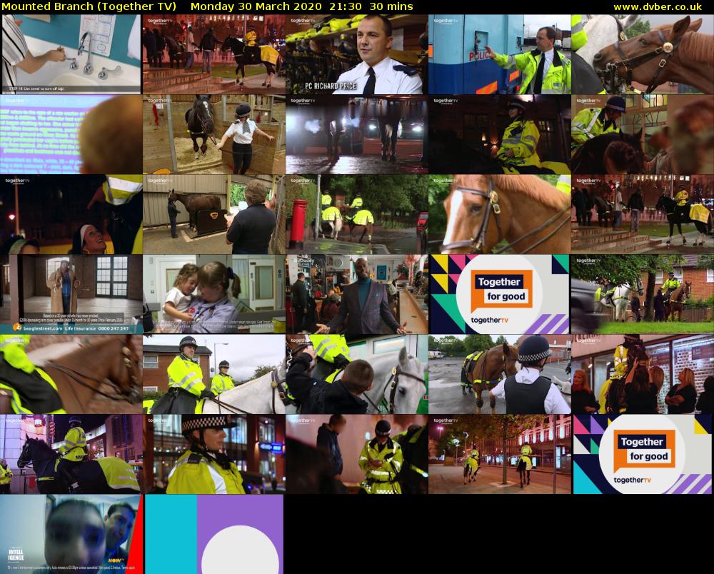Mounted Branch (Together TV) Monday 30 March 2020 21:30 - 22:00