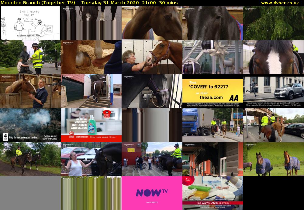 Mounted Branch (Together TV) Tuesday 31 March 2020 21:00 - 21:30