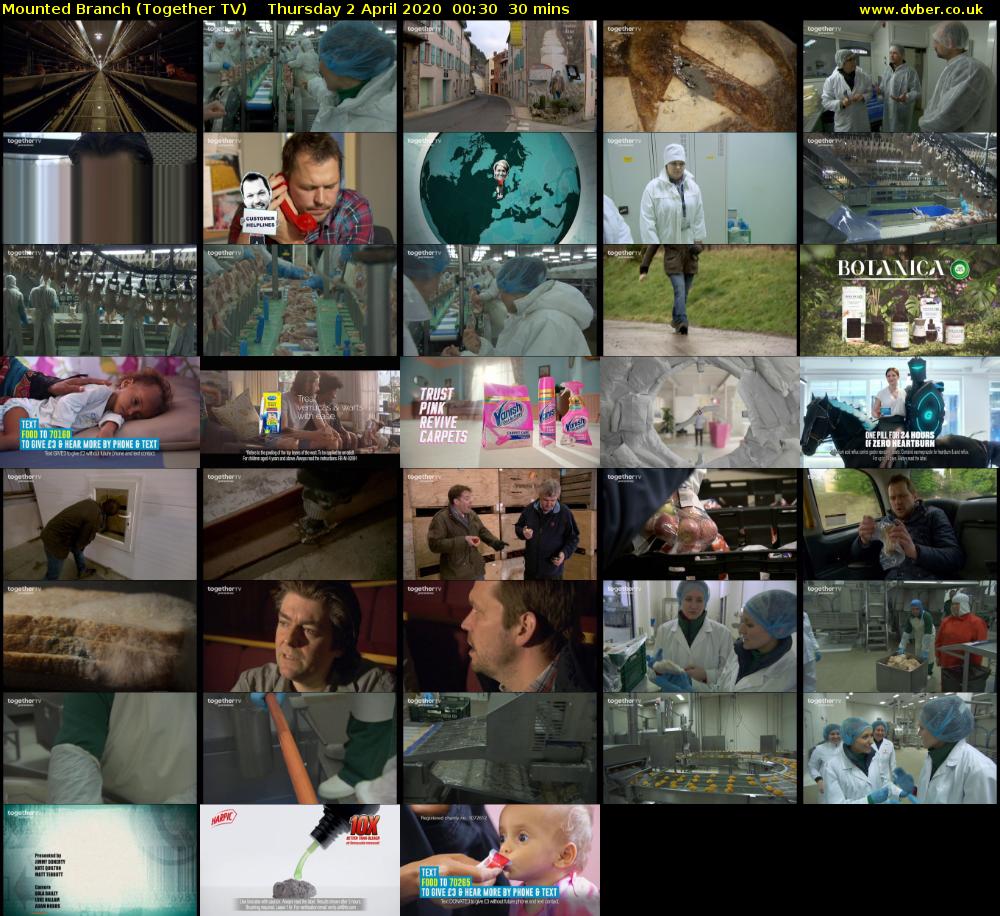 Mounted Branch (Together TV) Thursday 2 April 2020 00:30 - 01:00