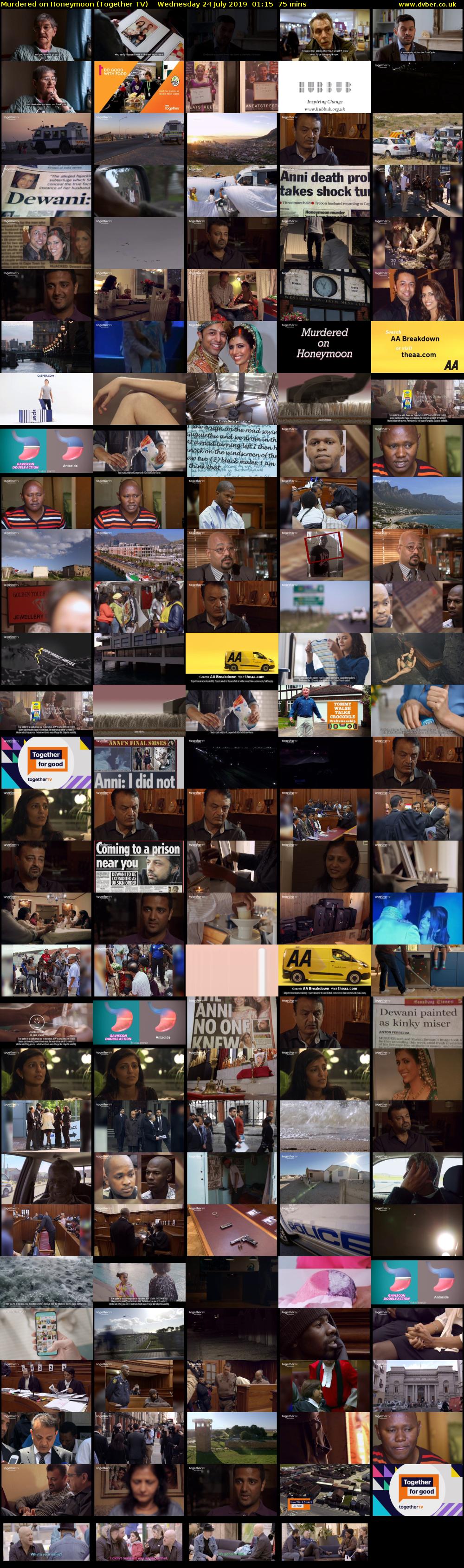 Murdered on Honeymoon (Together TV) Wednesday 24 July 2019 01:15 - 02:30