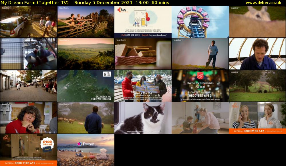 My Dream Farm (Together TV) Sunday 5 December 2021 13:00 - 14:00