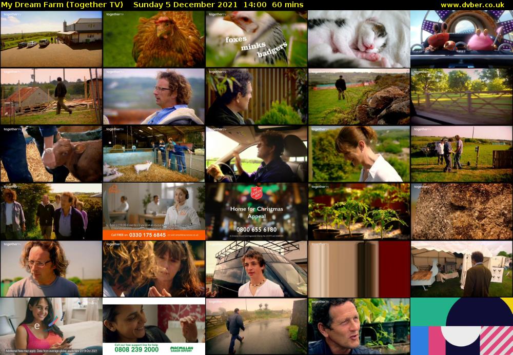 My Dream Farm (Together TV) Sunday 5 December 2021 14:00 - 15:00