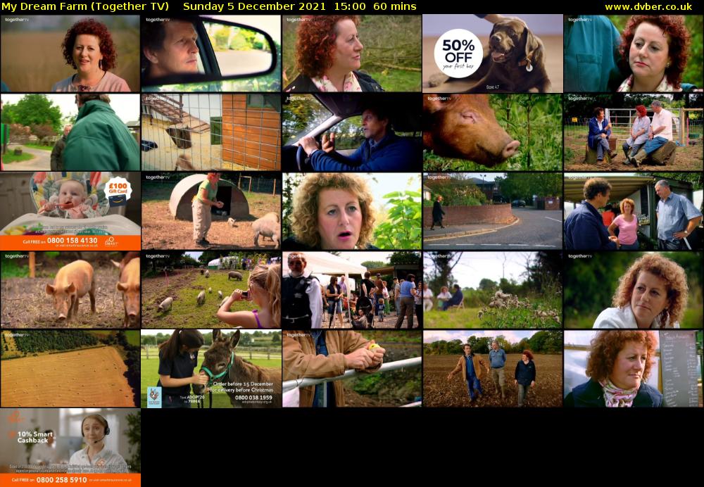My Dream Farm (Together TV) Sunday 5 December 2021 15:00 - 16:00