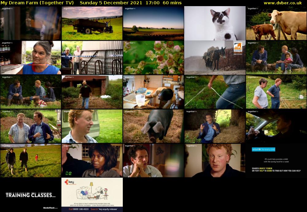 My Dream Farm (Together TV) Sunday 5 December 2021 17:00 - 18:00