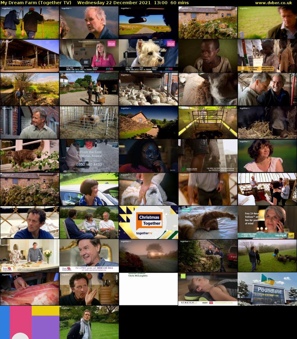 My Dream Farm (Together TV) Wednesday 22 December 2021 13:00 - 14:00