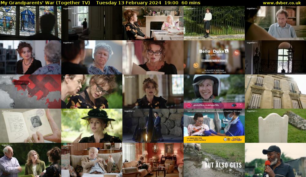 My Grandparents' War (Together TV) Tuesday 13 February 2024 19:00 - 20:00