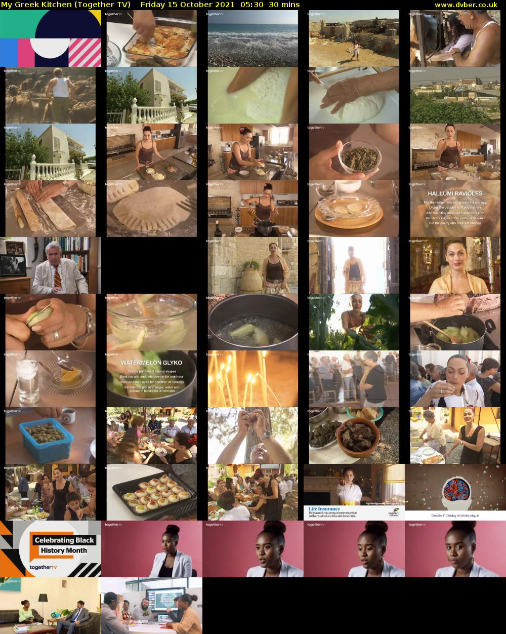 My Greek Kitchen (Together TV) Friday 15 October 2021 05:30 - 06:00