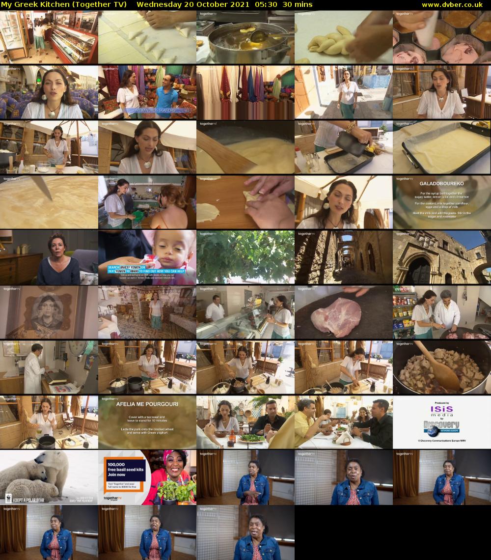 My Greek Kitchen (Together TV) Wednesday 20 October 2021 05:30 - 06:00