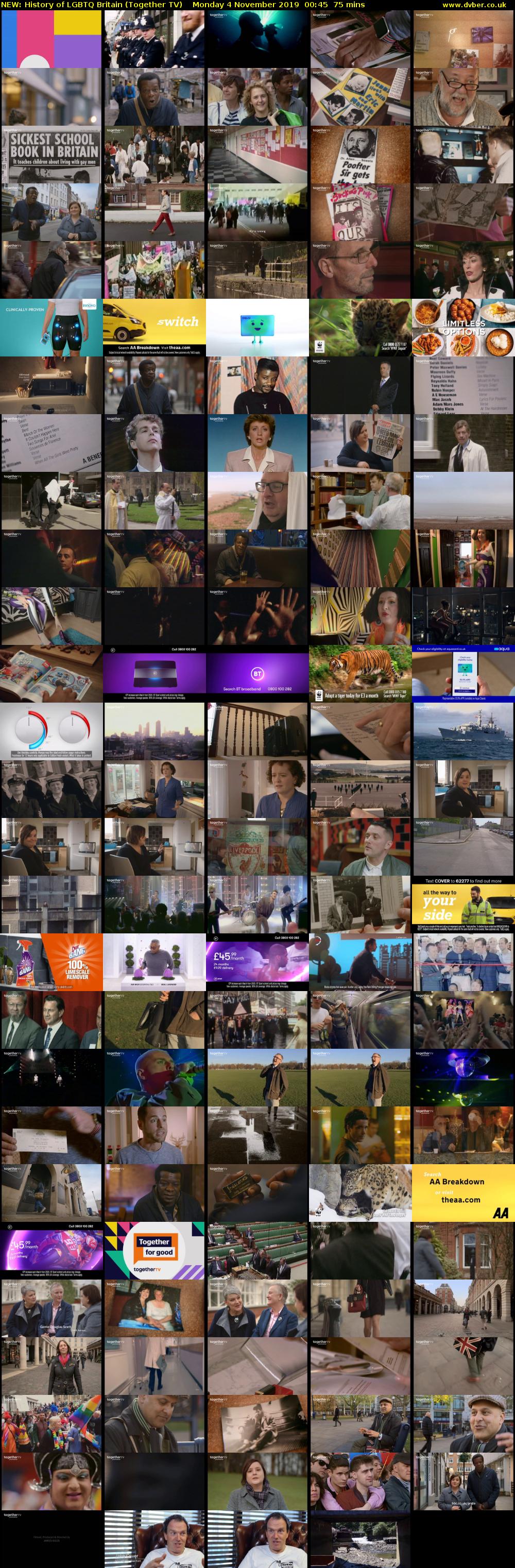 NEW: History of LGBTQ Britain (Together TV) Monday 4 November 2019 00:45 - 02:00