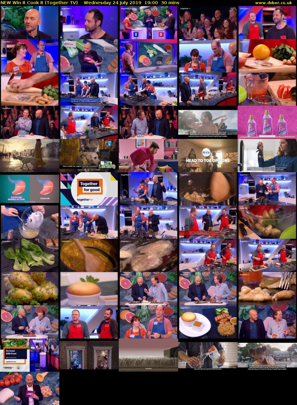 NEW Win It Cook It (Together TV) Wednesday 24 July 2019 19:00 - 19:30