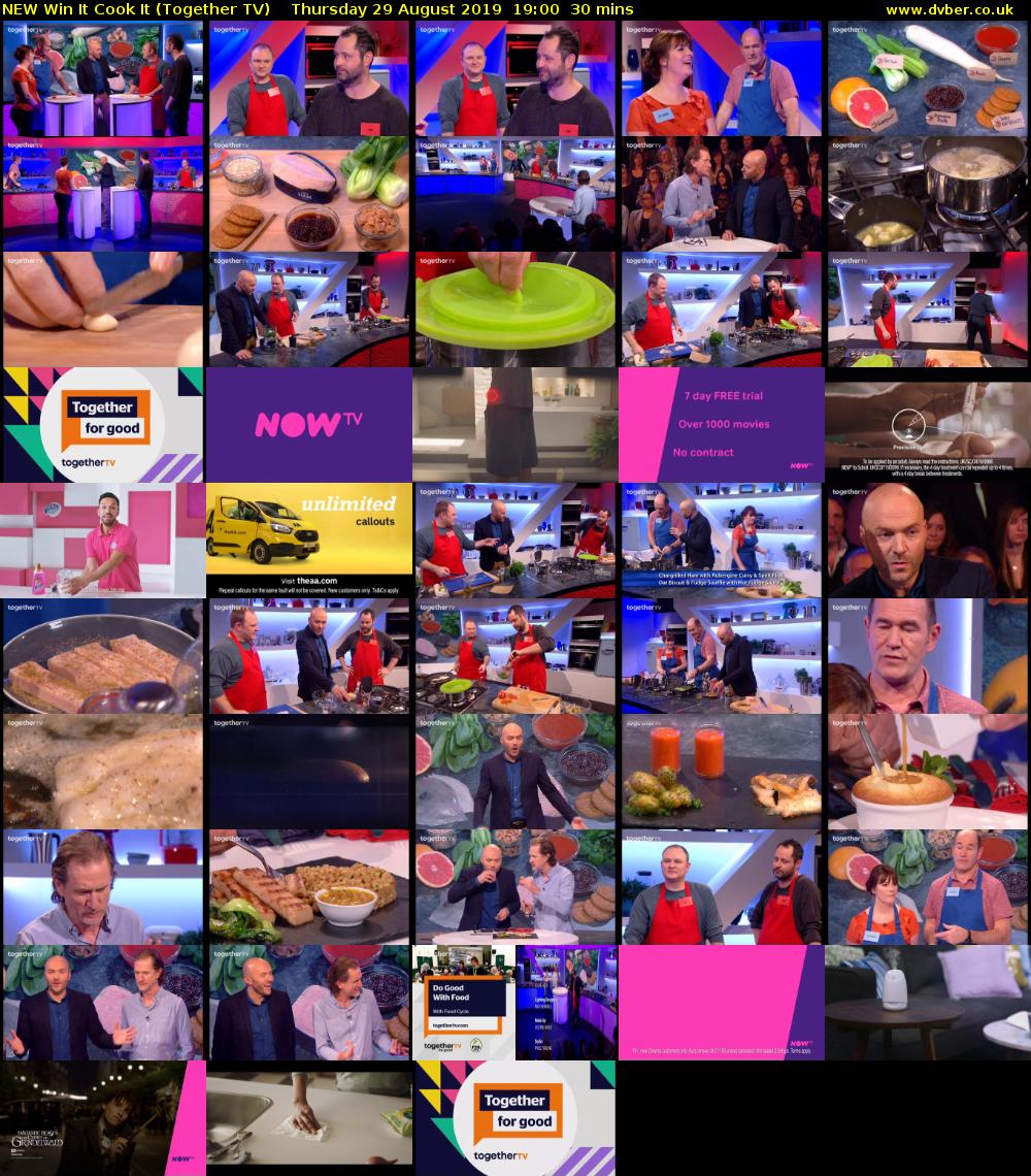 NEW Win It Cook It (Together TV) Thursday 29 August 2019 19:00 - 19:30
