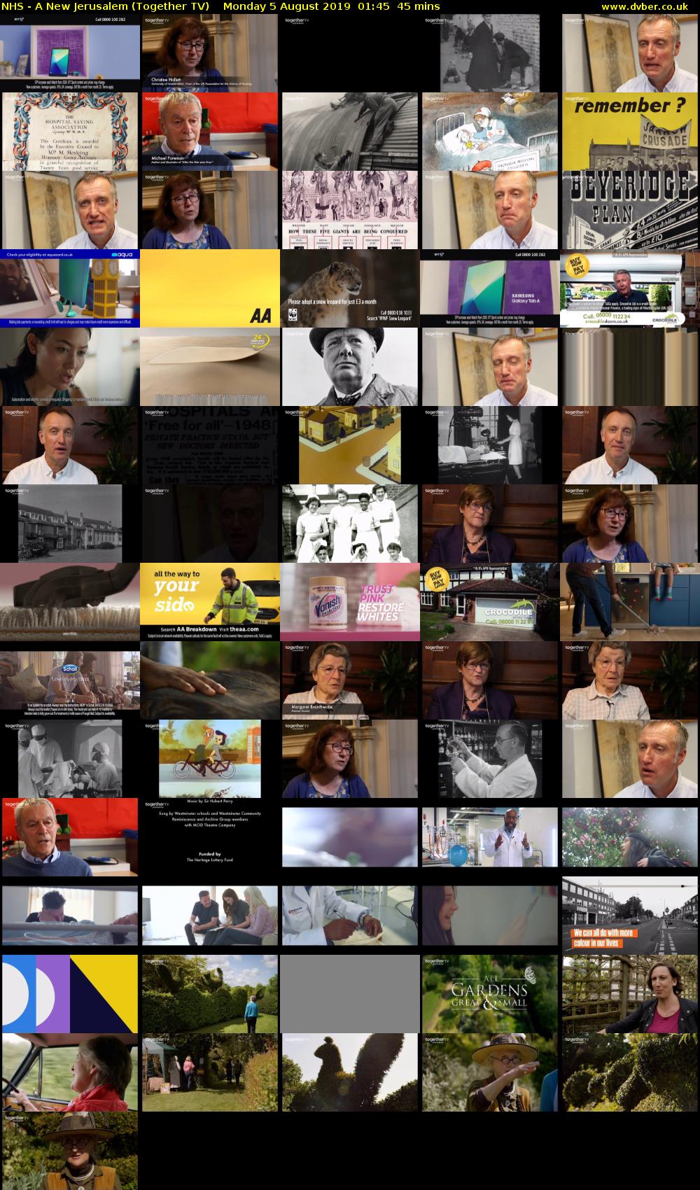 NHS - A New Jerusalem (Together TV) Monday 5 August 2019 01:45 - 02:30