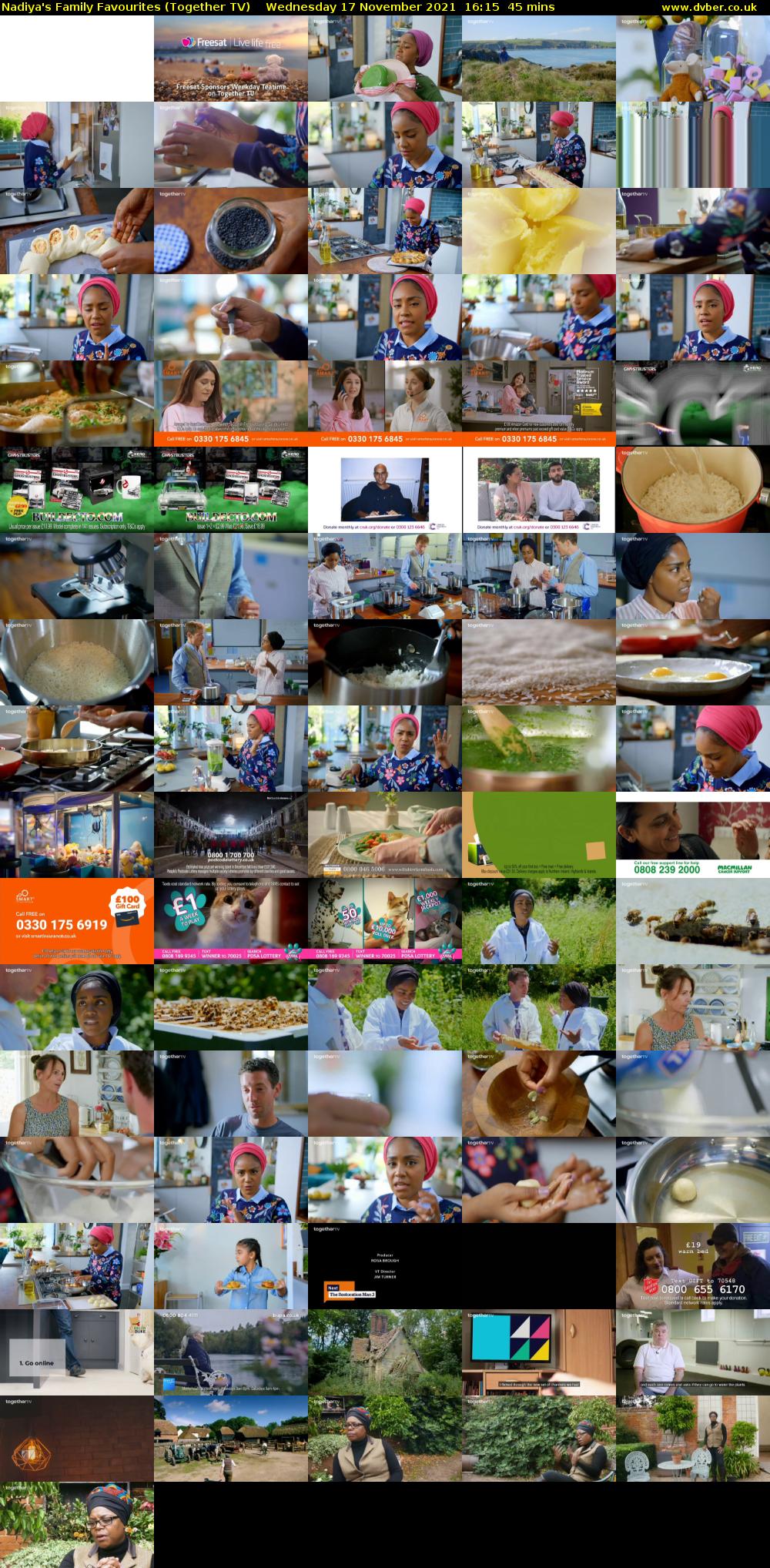 Nadiya's Family Favourites (Together TV) Wednesday 17 November 2021 16:15 - 17:00