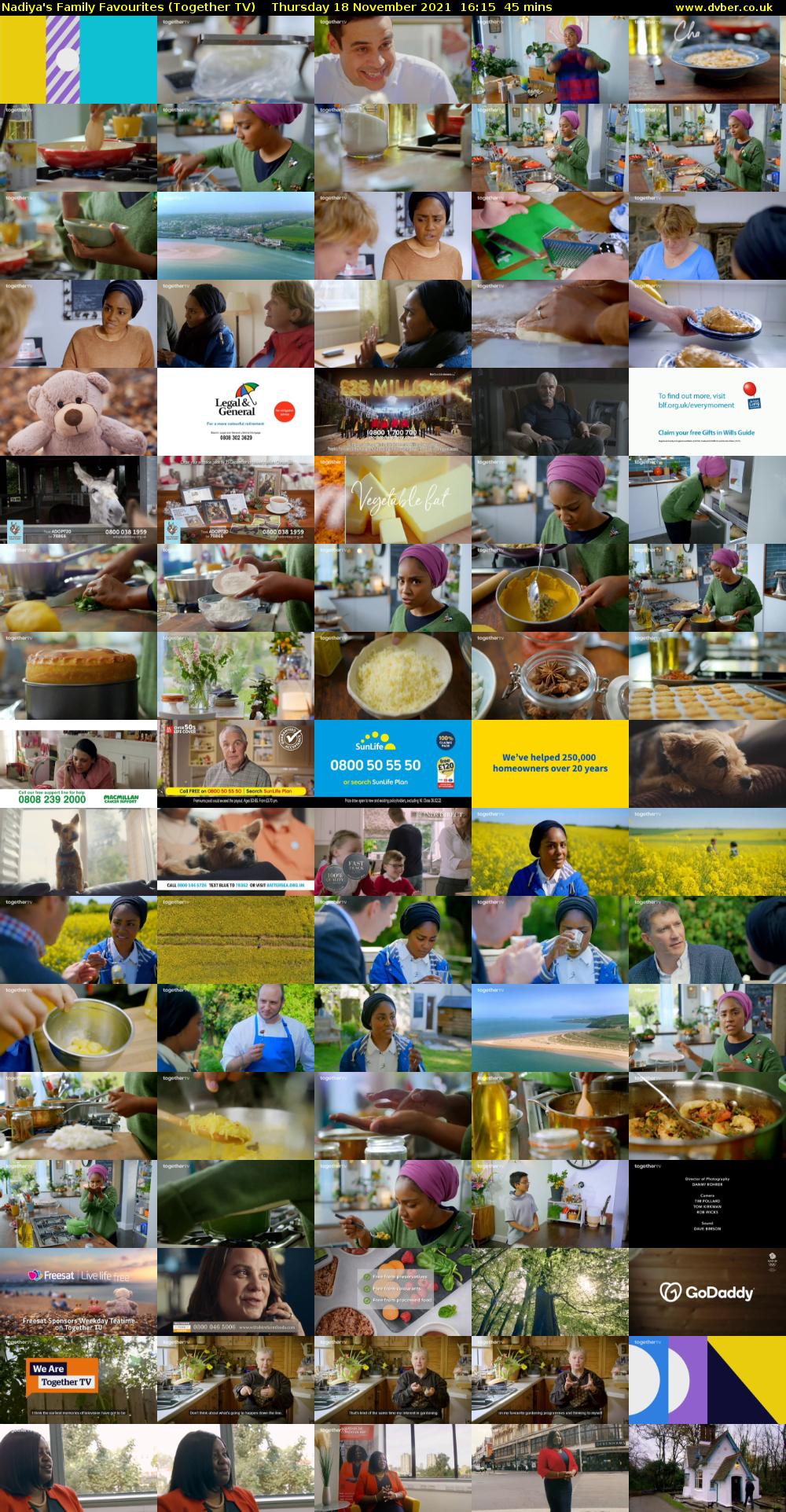 Nadiya's Family Favourites (Together TV) Thursday 18 November 2021 16:15 - 17:00