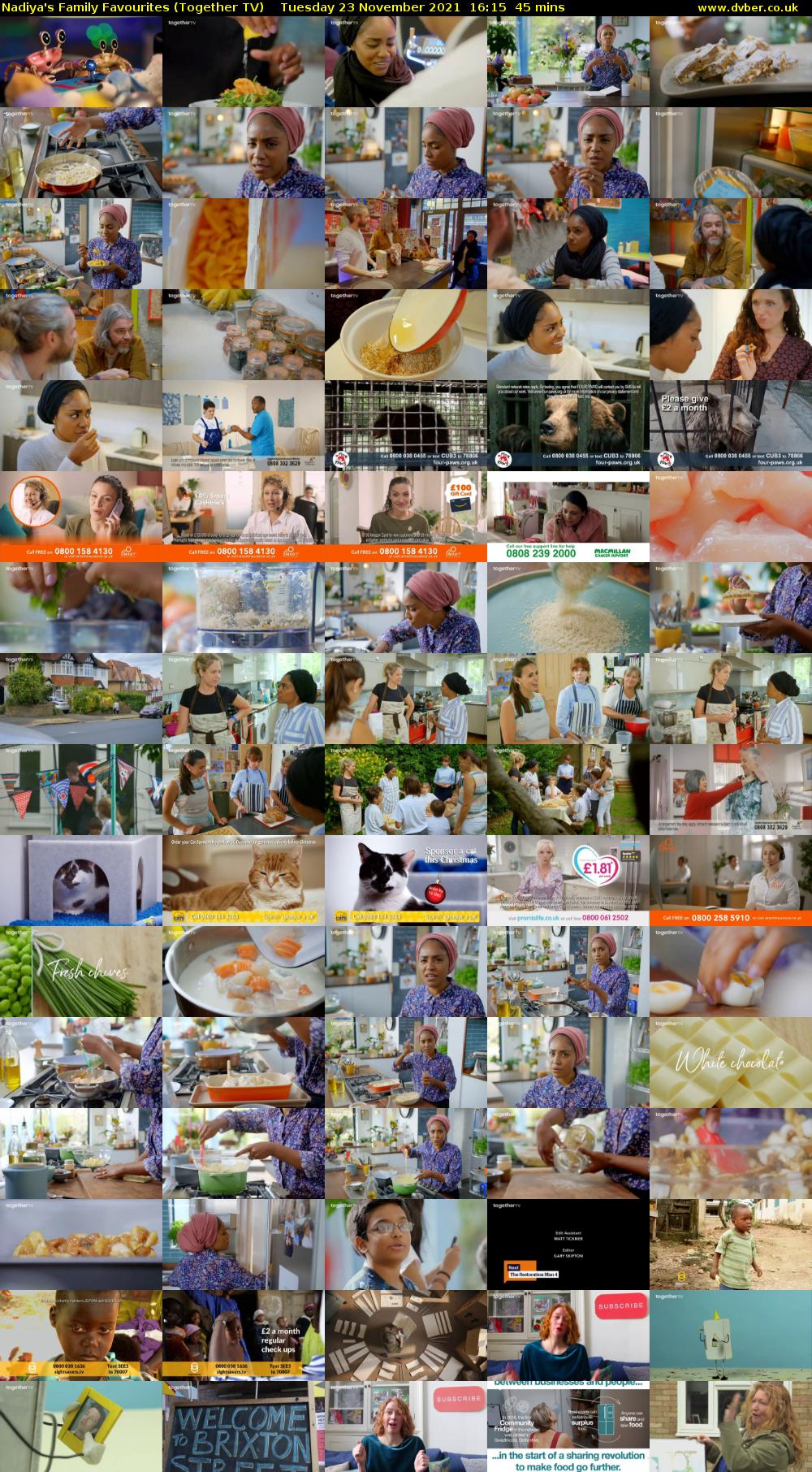 Nadiya's Family Favourites (Together TV) Tuesday 23 November 2021 16:15 - 17:00