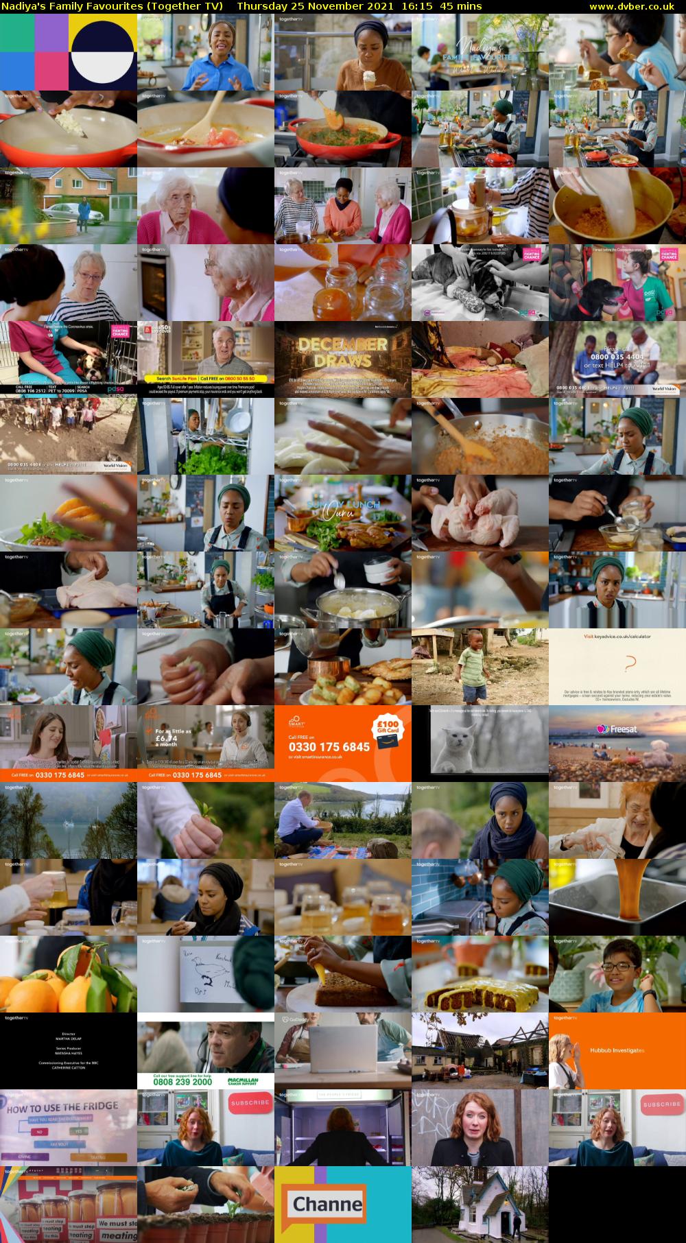 Nadiya's Family Favourites (Together TV) Thursday 25 November 2021 16:15 - 17:00