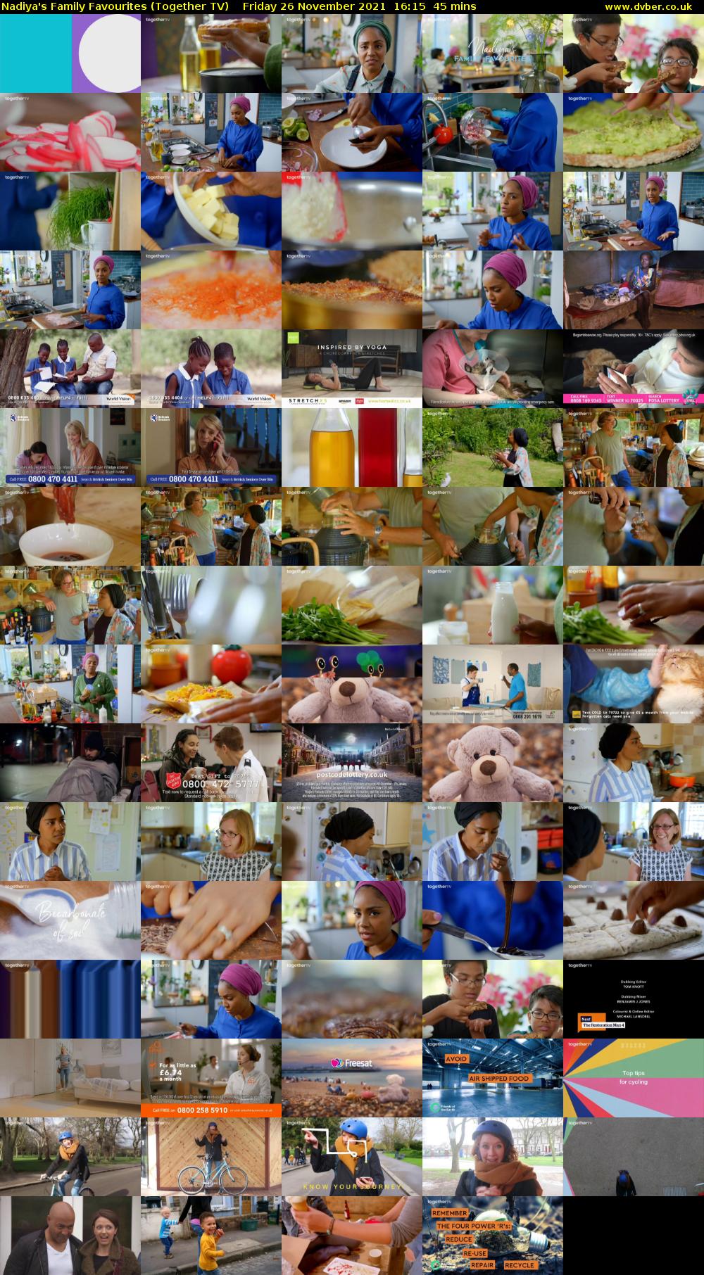Nadiya's Family Favourites (Together TV) Friday 26 November 2021 16:15 - 17:00