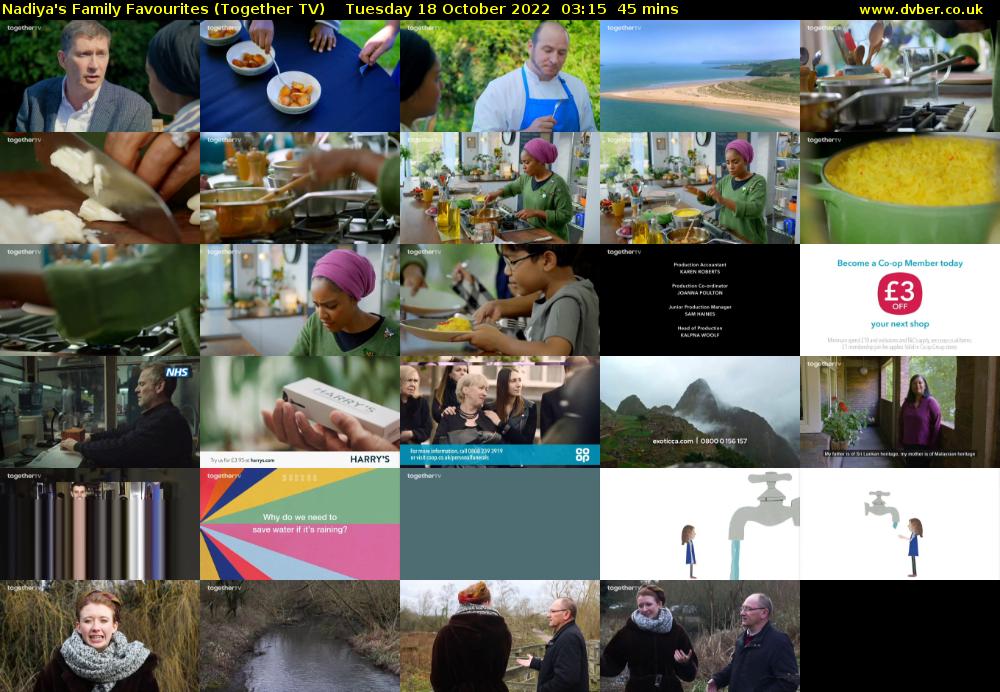 Nadiya's Family Favourites (Together TV) Tuesday 18 October 2022 03:15 - 04:00