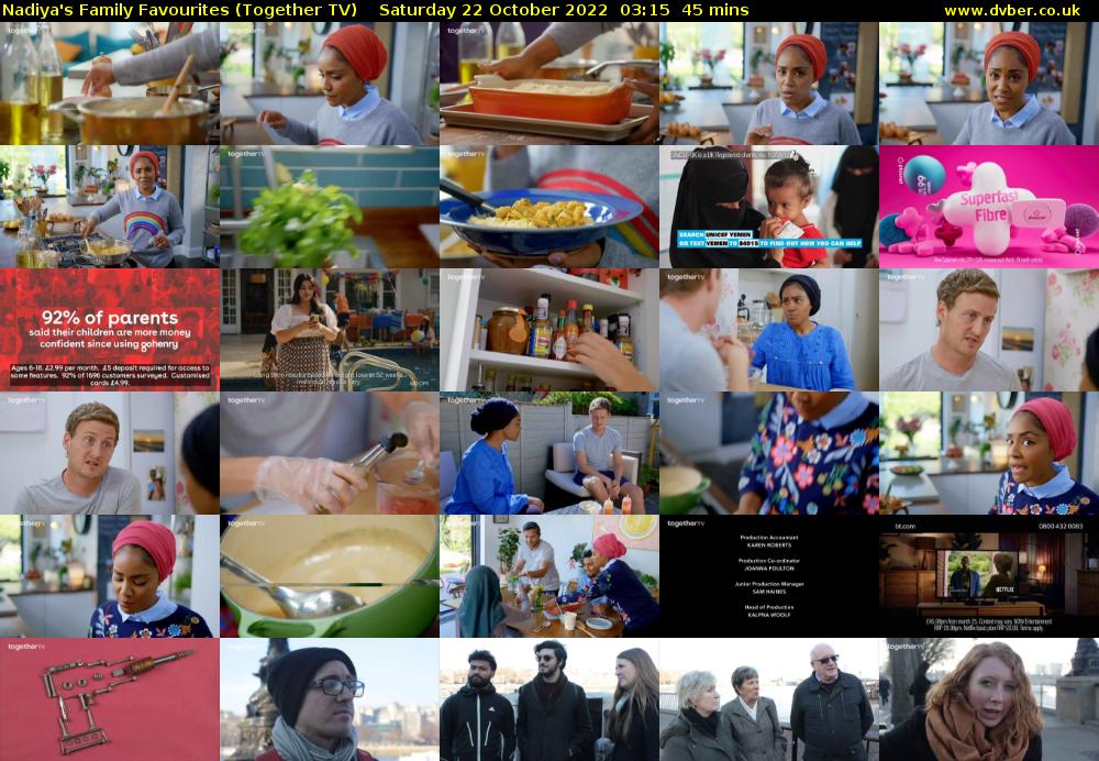 Nadiya's Family Favourites (Together TV) Saturday 22 October 2022 03:15 - 04:00