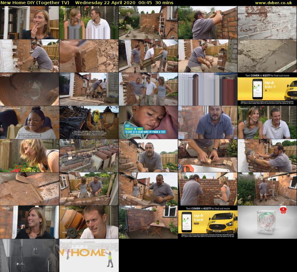 New Home DIY (Together TV) Wednesday 22 April 2020 00:45 - 01:15