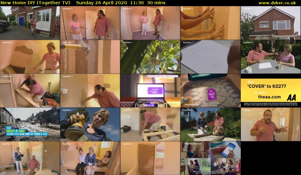 New Home DIY (Together TV) Sunday 26 April 2020 11:30 - 12:00
